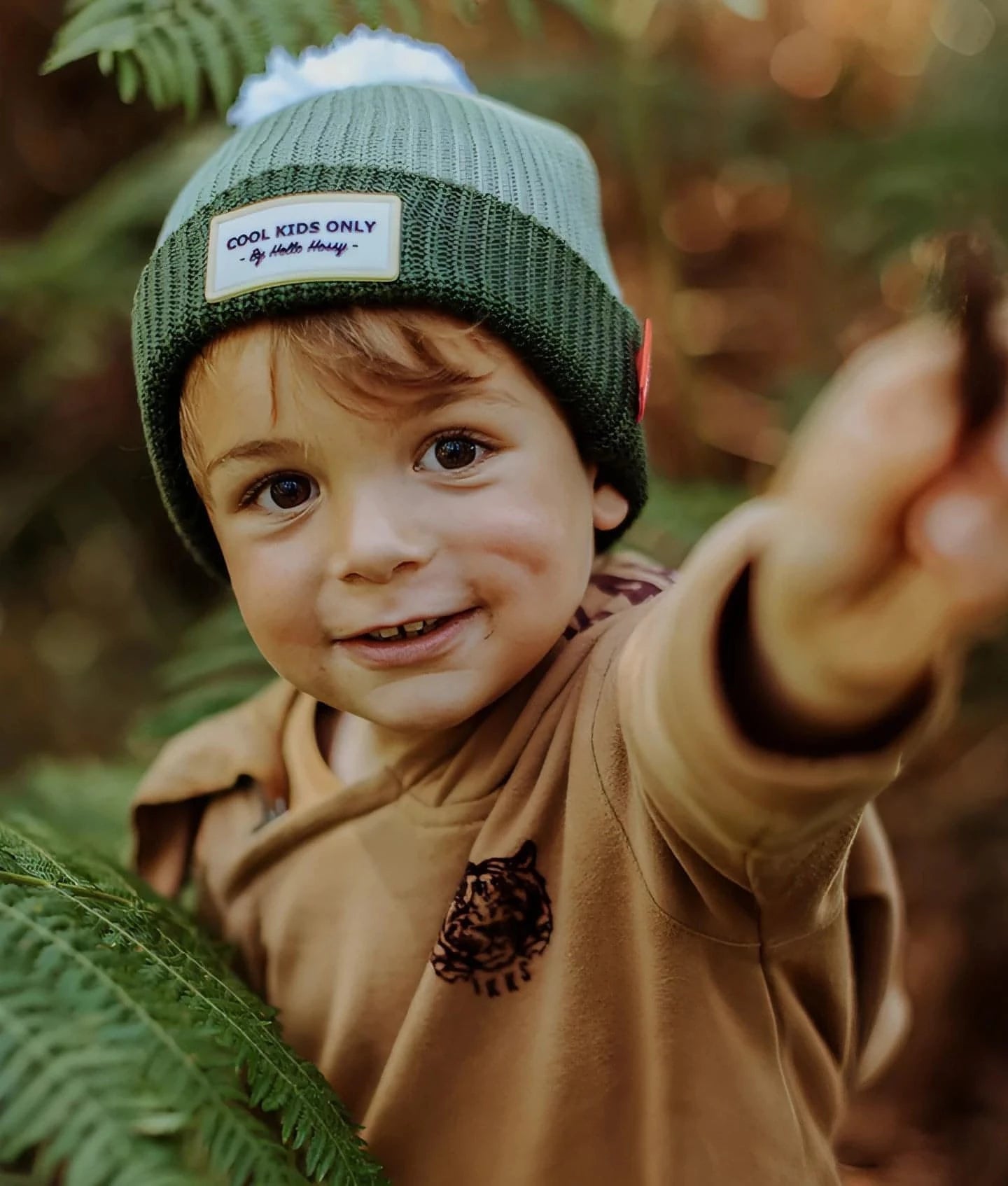 Block Khaki Beanie