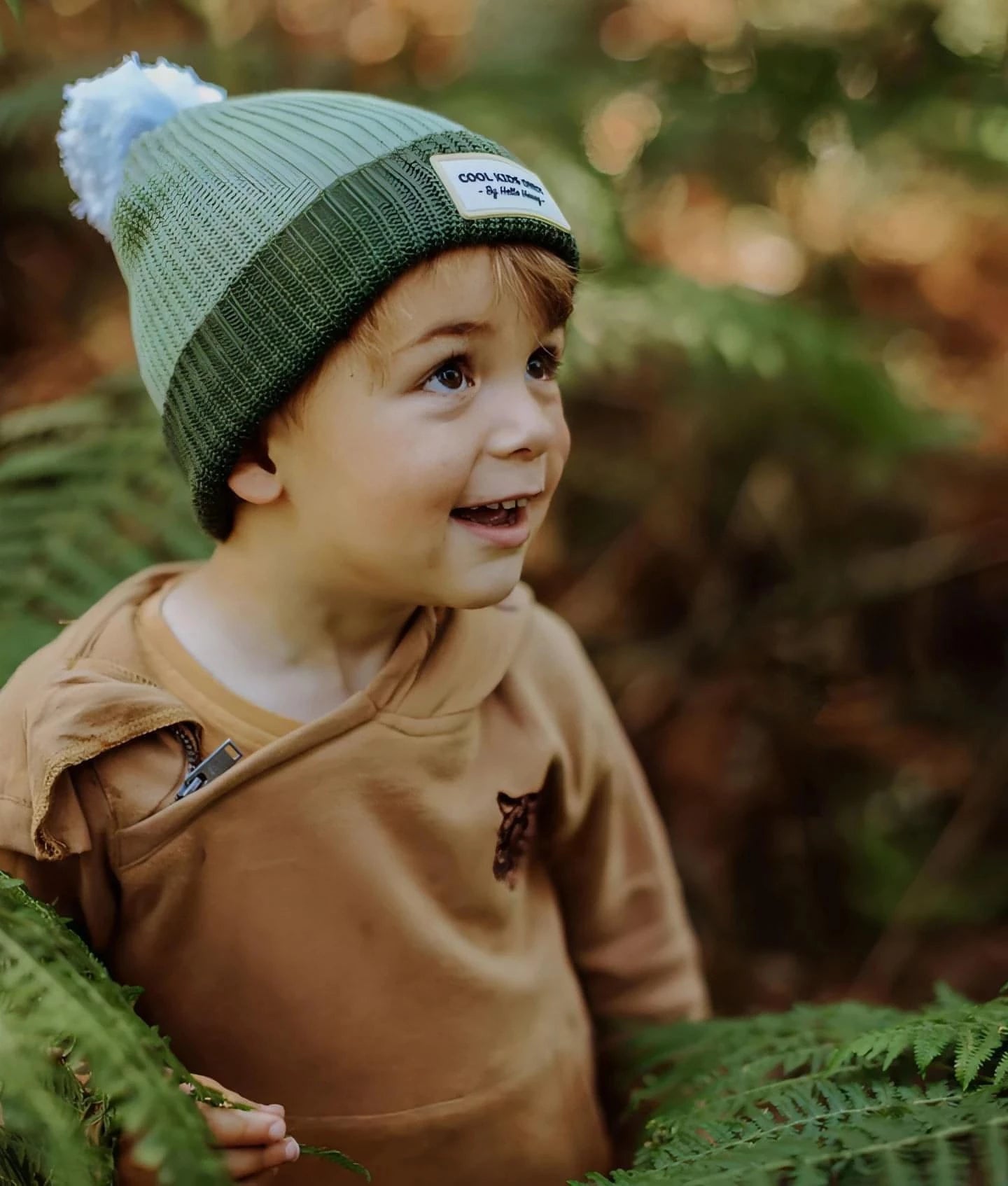 Block Khaki Beanie