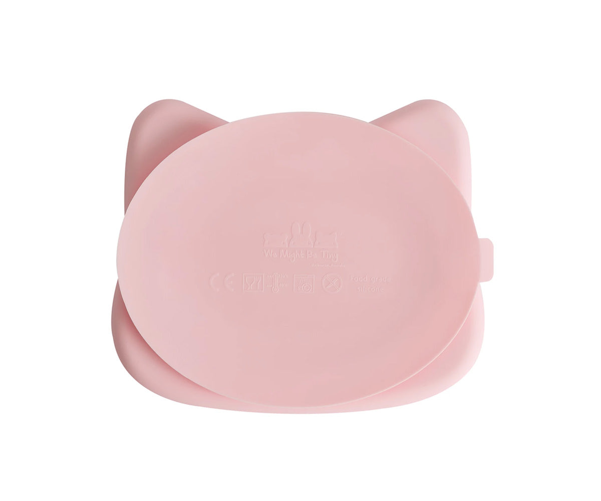 Prato em silicone Gato Rosa