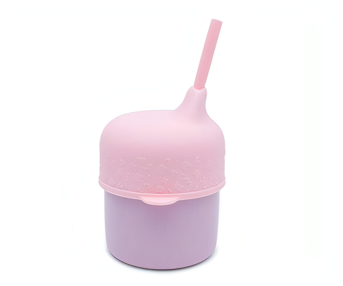 Tampa Sippie para Copo de Silicone Rosa