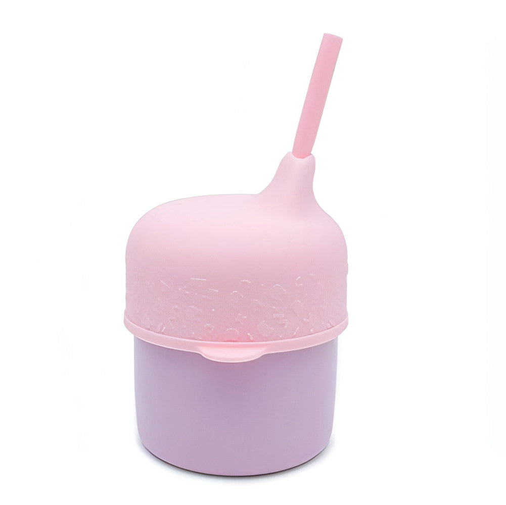 Tampa Sippie para Copo de Silicone Rosa
