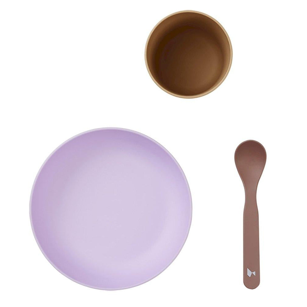 Conjunto de Louça PLA Eco Lilac Mix de 3 peças