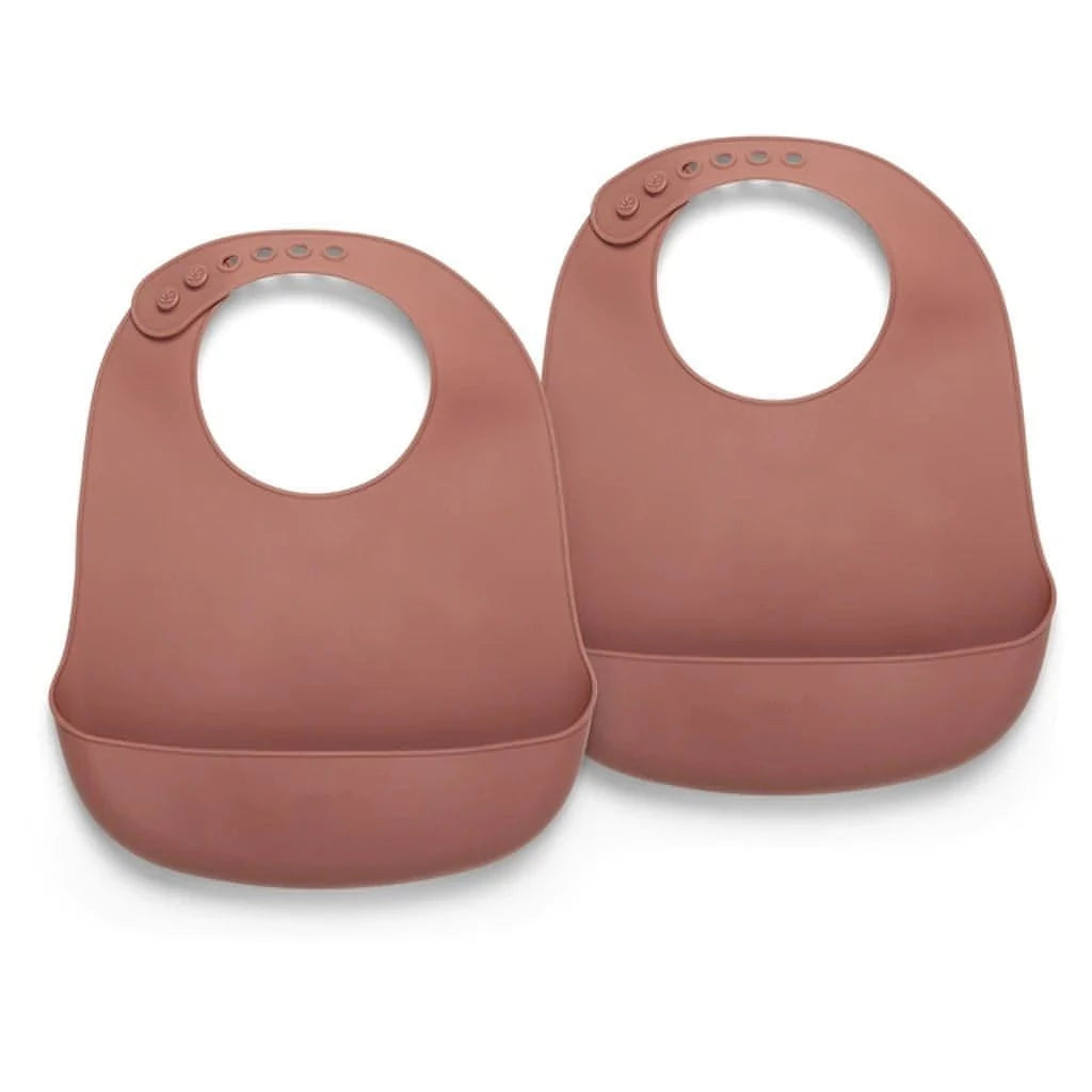 Conjunto 2 Babetes Silicone Mahogany | Nuuroo