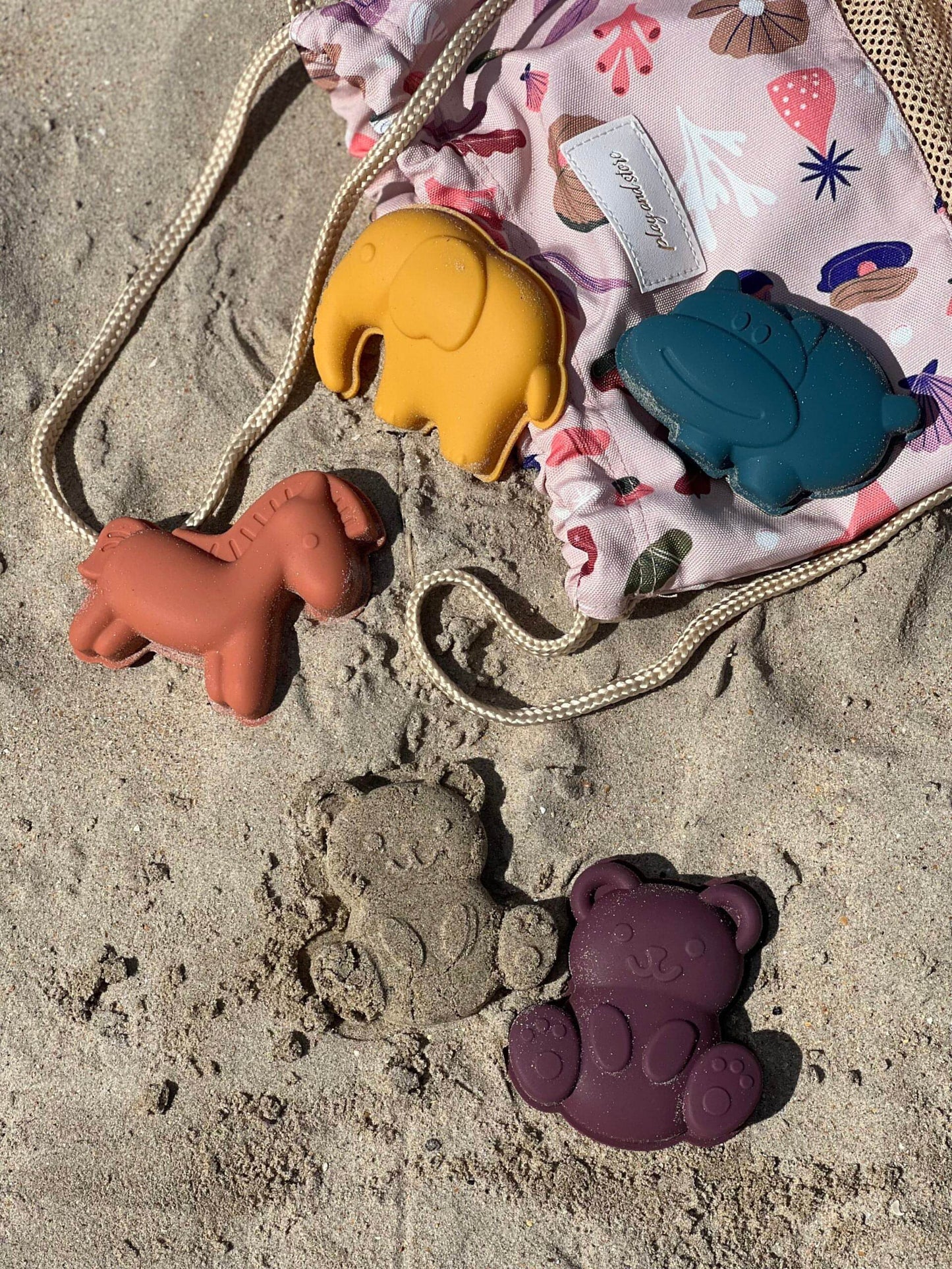 Conjunto de 4 Moldes de Praia Silicone Animals