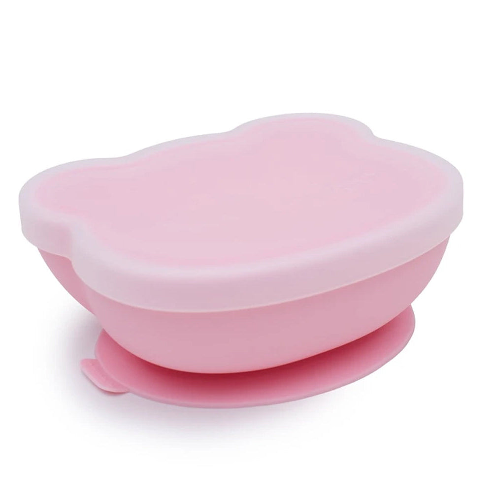 Tigela com ventosa em silicone Rosa