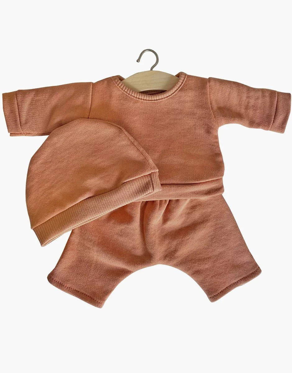 Liam Tracksuit Set with Caramel Beanie