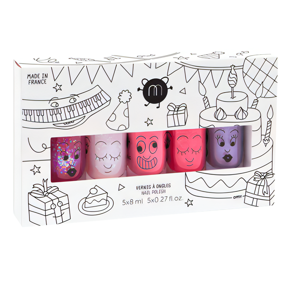 Set of 5 Party nail polishes