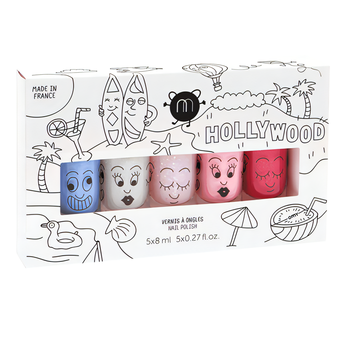 Coffret 5 vernizes Hollywood