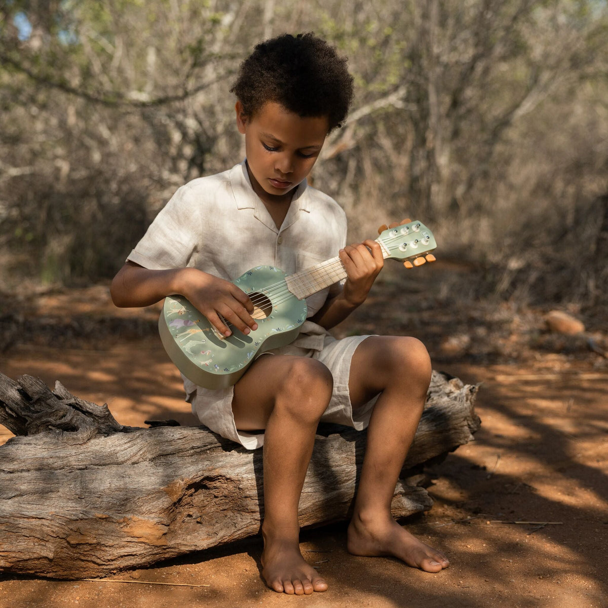 Guitarra de Madeira Verde Little Dutch Safari Friends