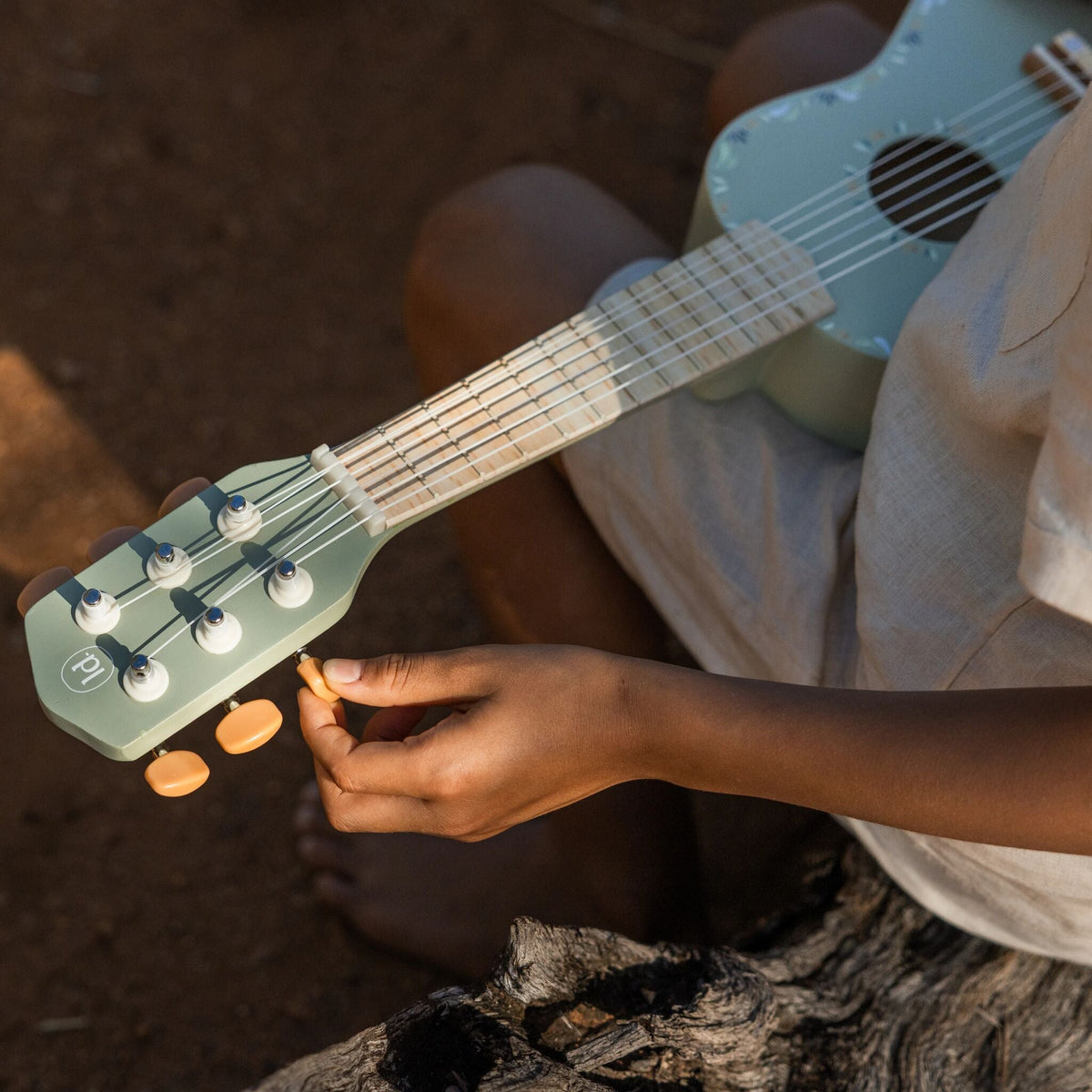 Guitarra de Madeira Verde Little Dutch Safari Friends