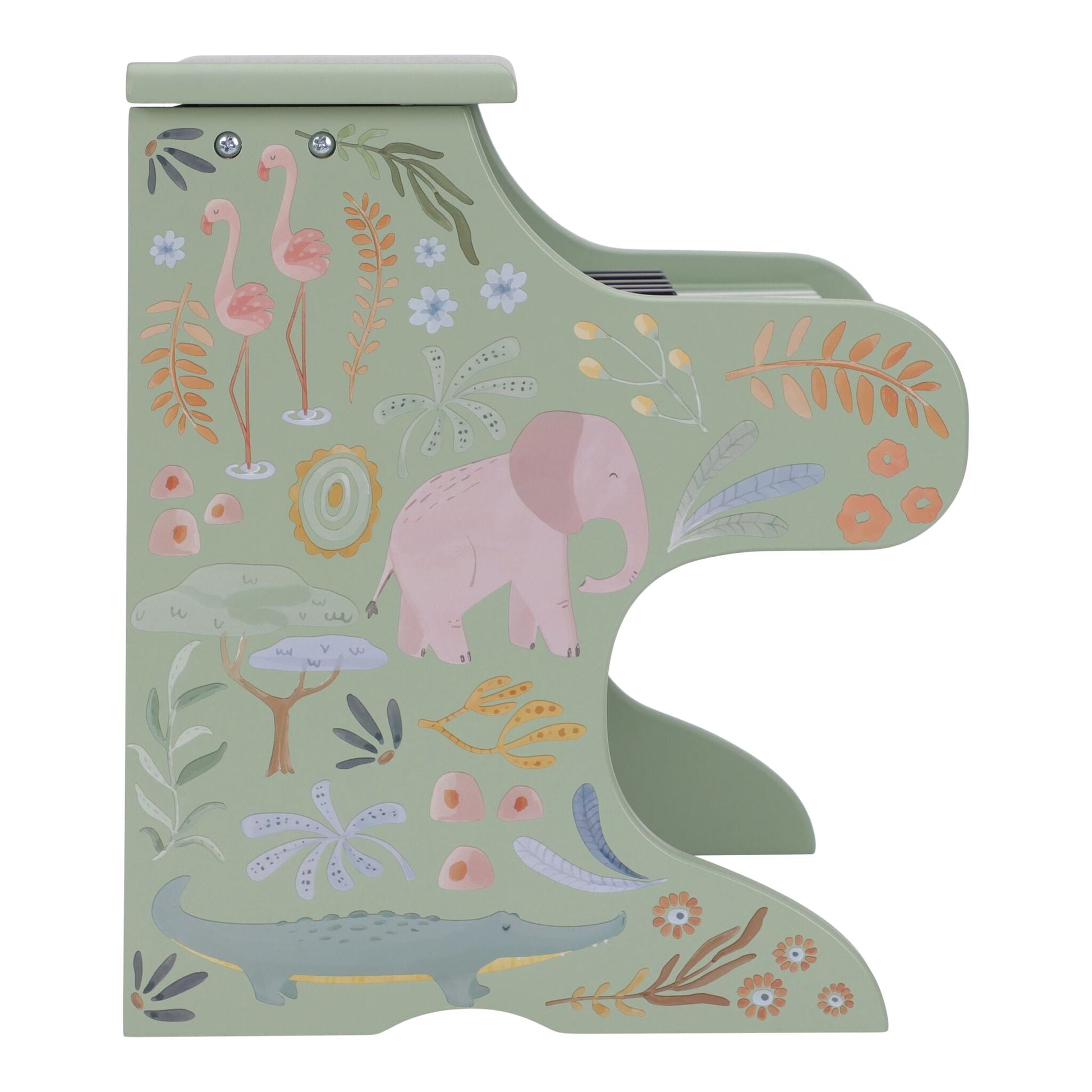 Piano de Madeira Verde Safari Friends Little Dutch