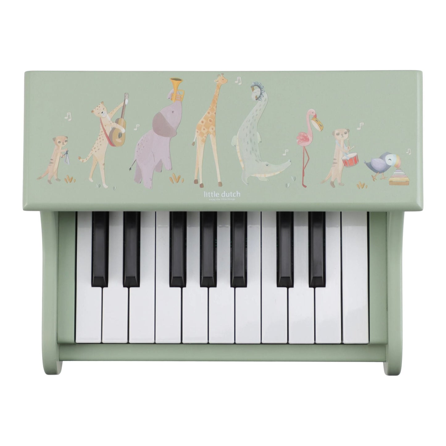 Piano de Madeira Verde Safari Friends Little Dutch