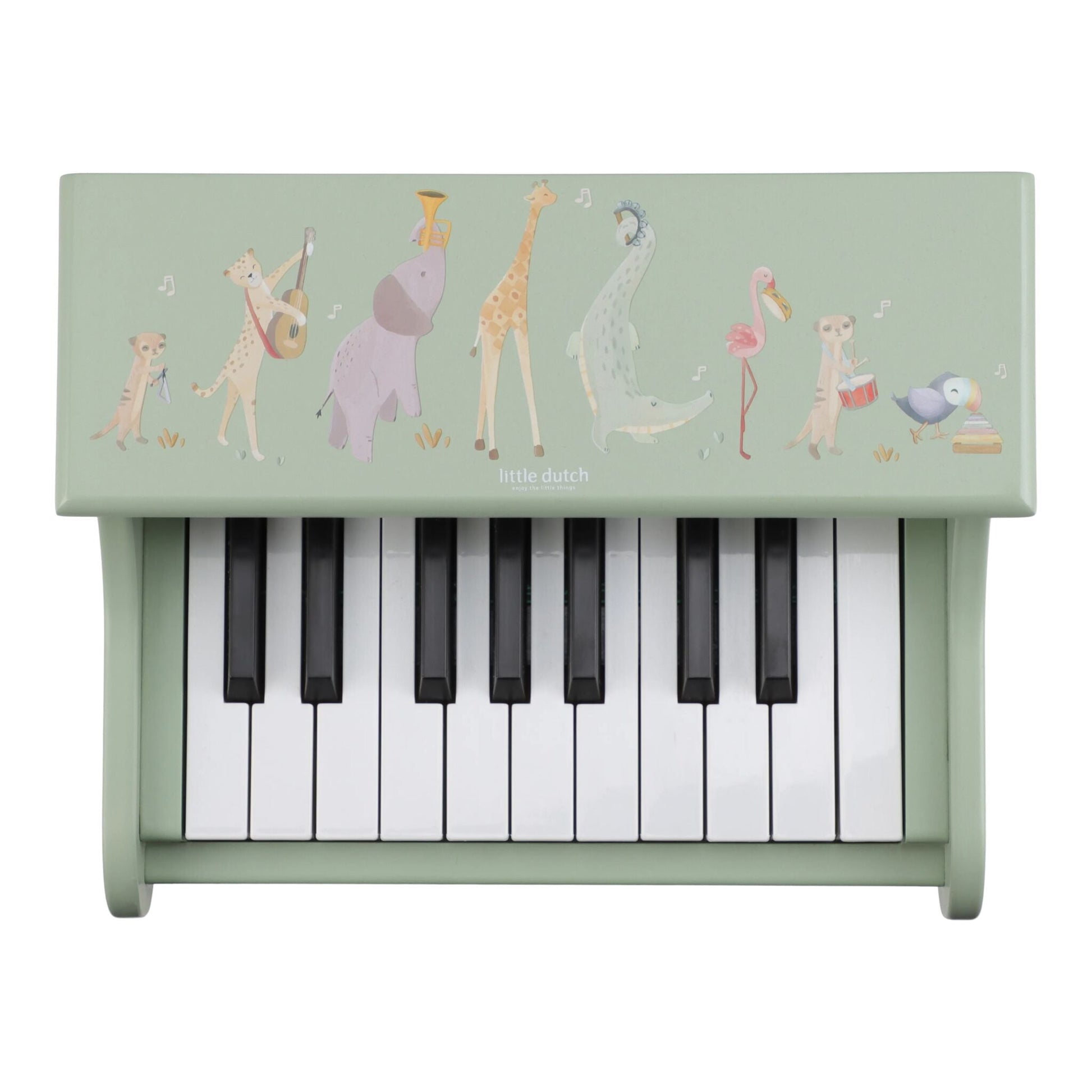 Piano de Madeira Verde Safari Friends Little Dutch
