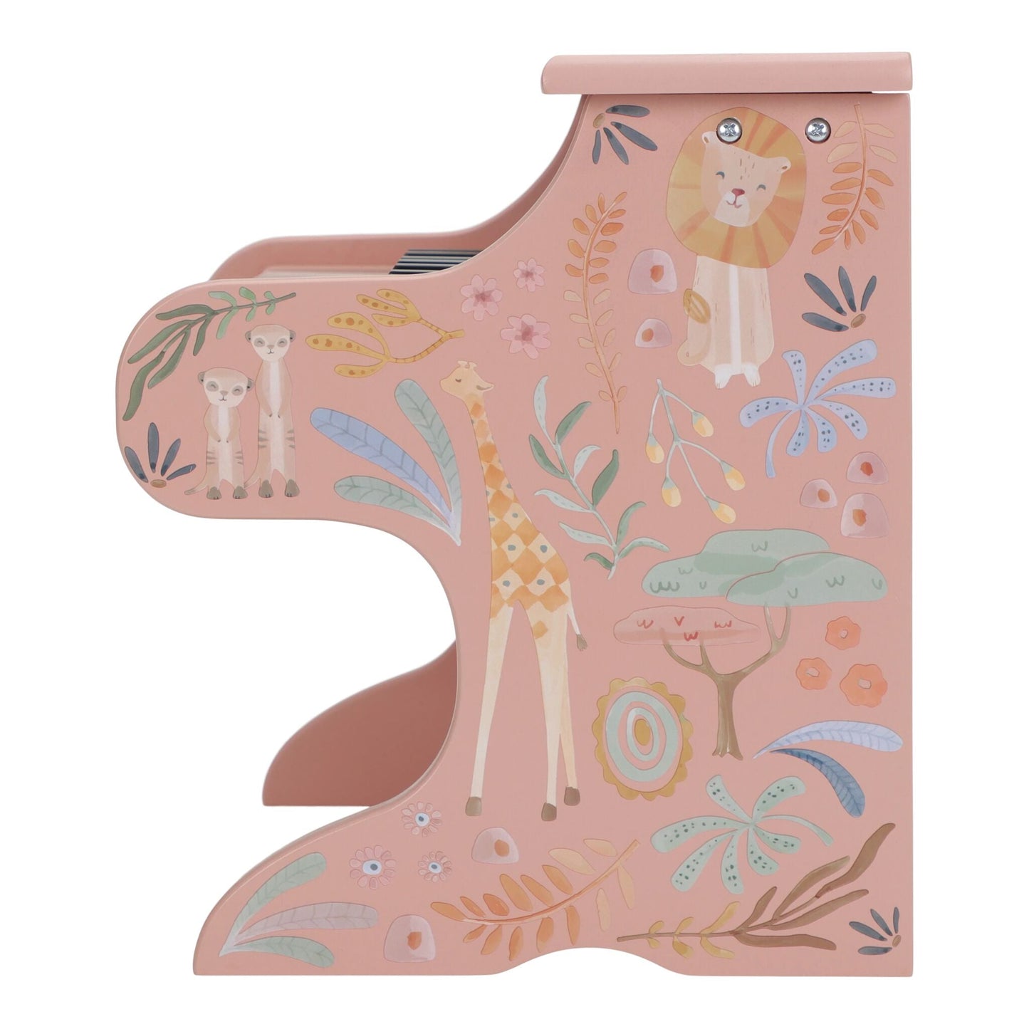 Piano de Madeira Rosa Safari Friends Little Dutch