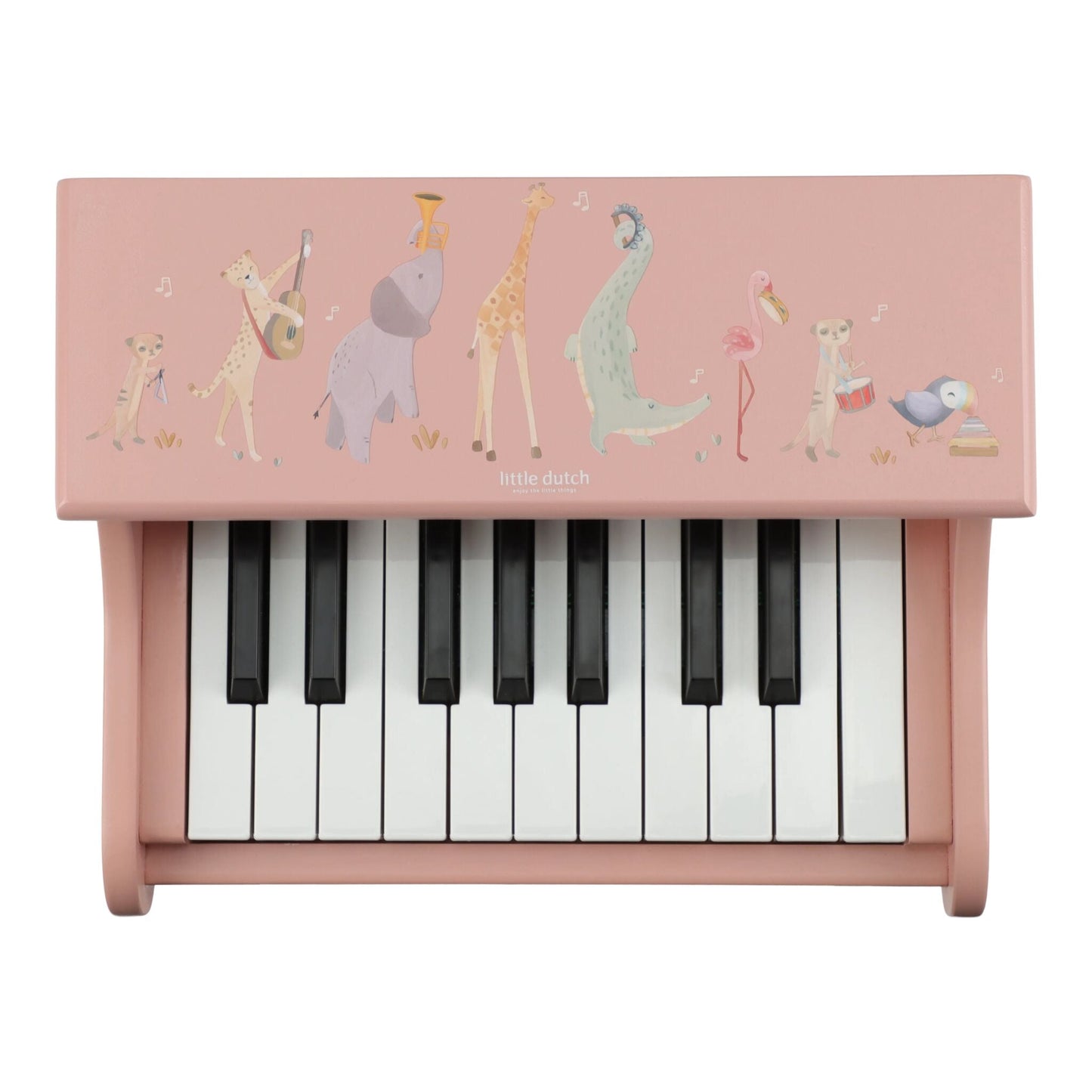 Piano de Madeira Rosa Safari Friends Little Dutch