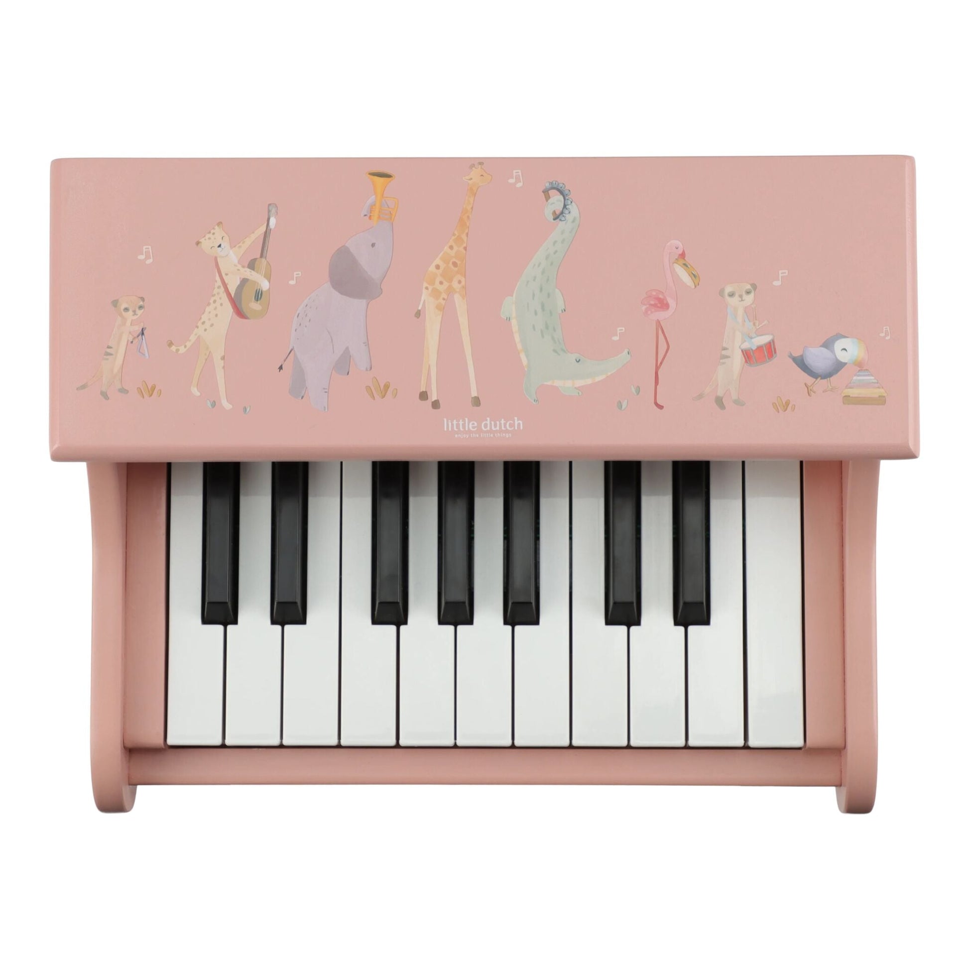 Piano de Madeira Rosa Safari Friends Little Dutch