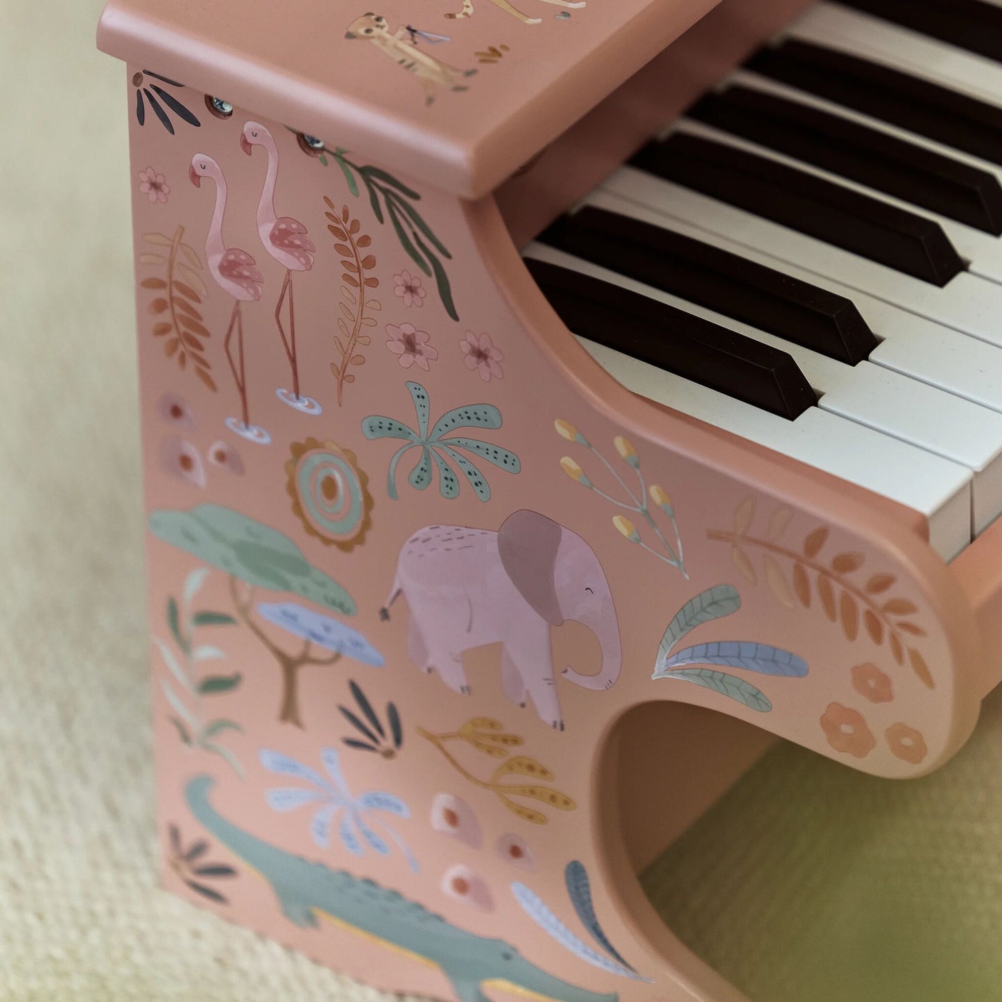 Piano de Madeira Rosa Safari Friends Little Dutch