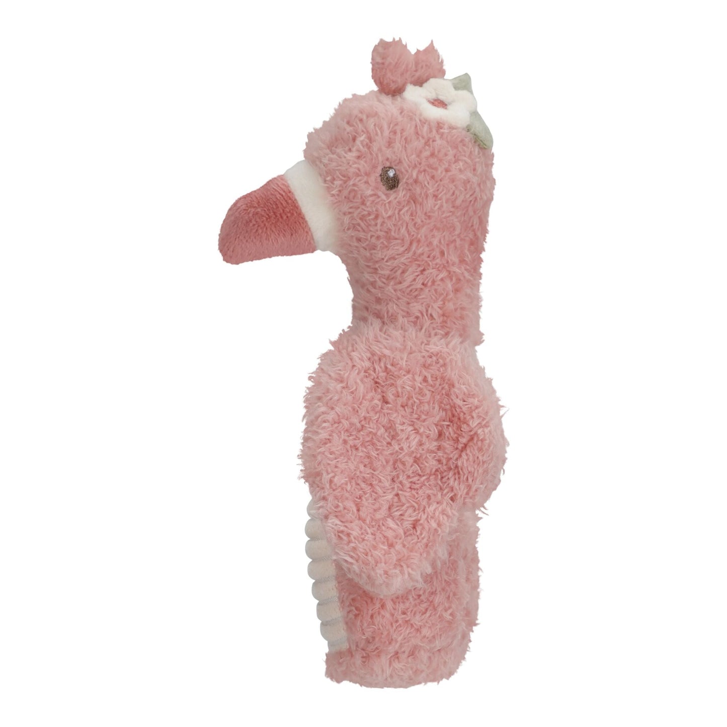 Detalhe da roca macia flamingo rosa