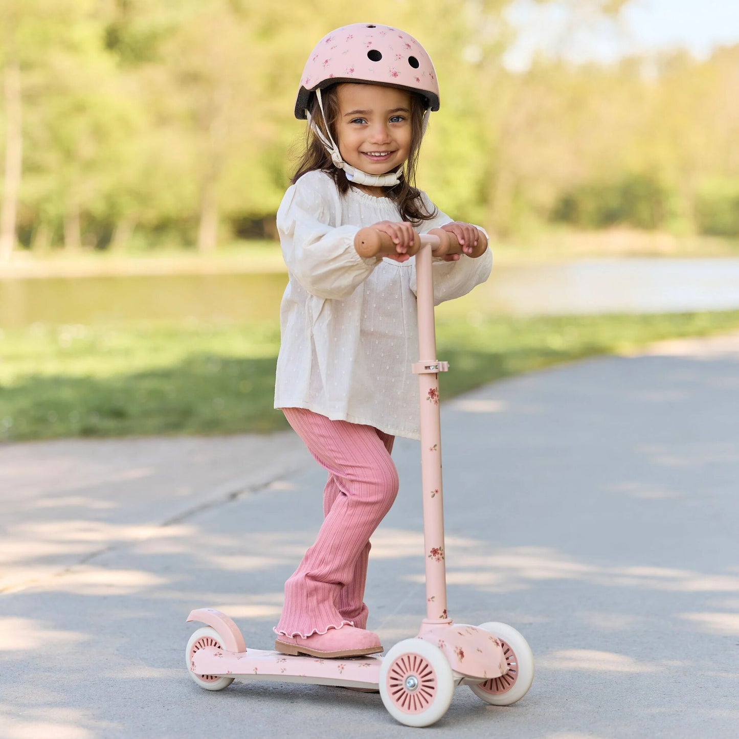 Trotinete Triciclo Little Dutch coleção rosa