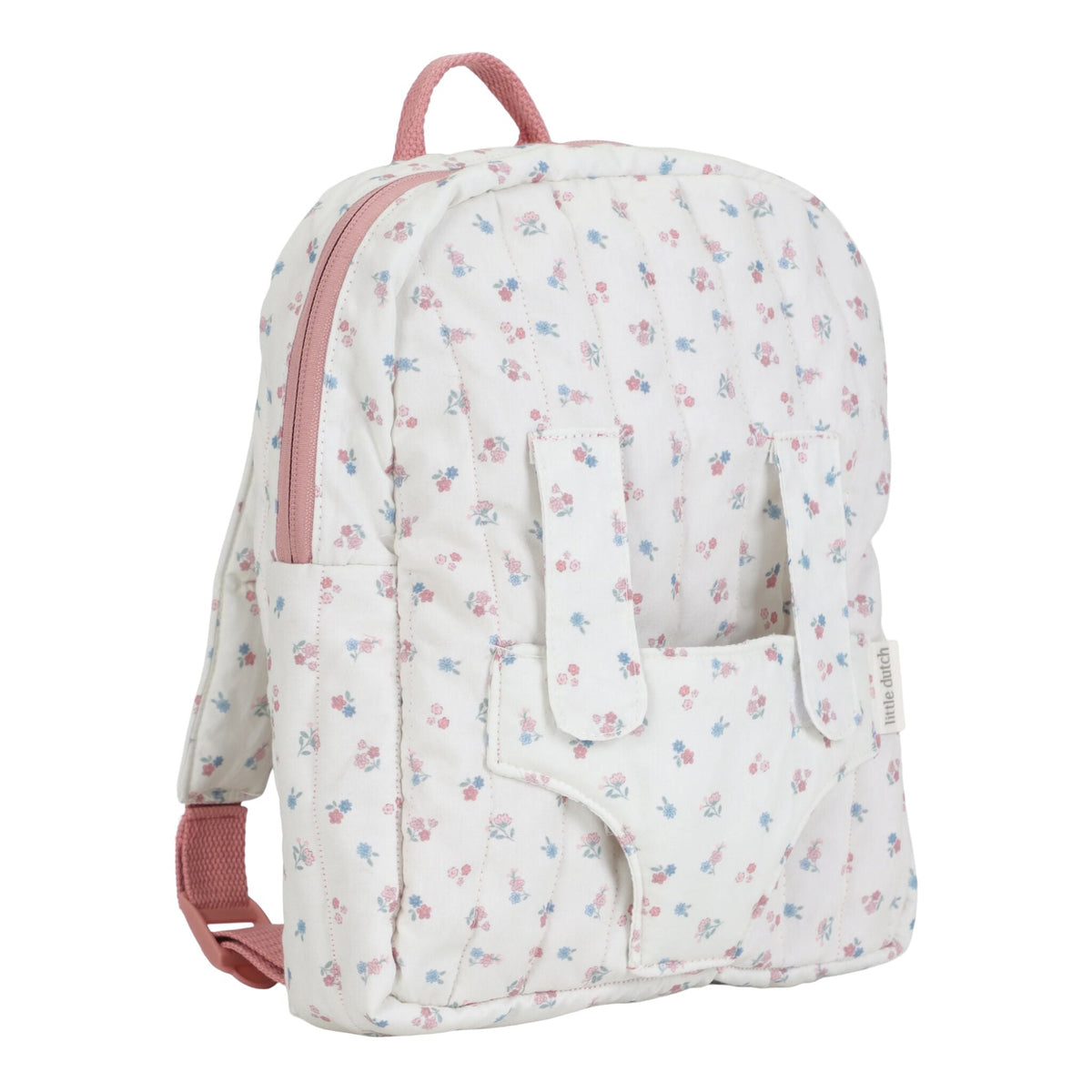 Porta-Bebé para Bonecas Rosa 2 em 1 Little Dutch de frente | little-dutch-porta-bebe-bonecas-rosa-lollakids