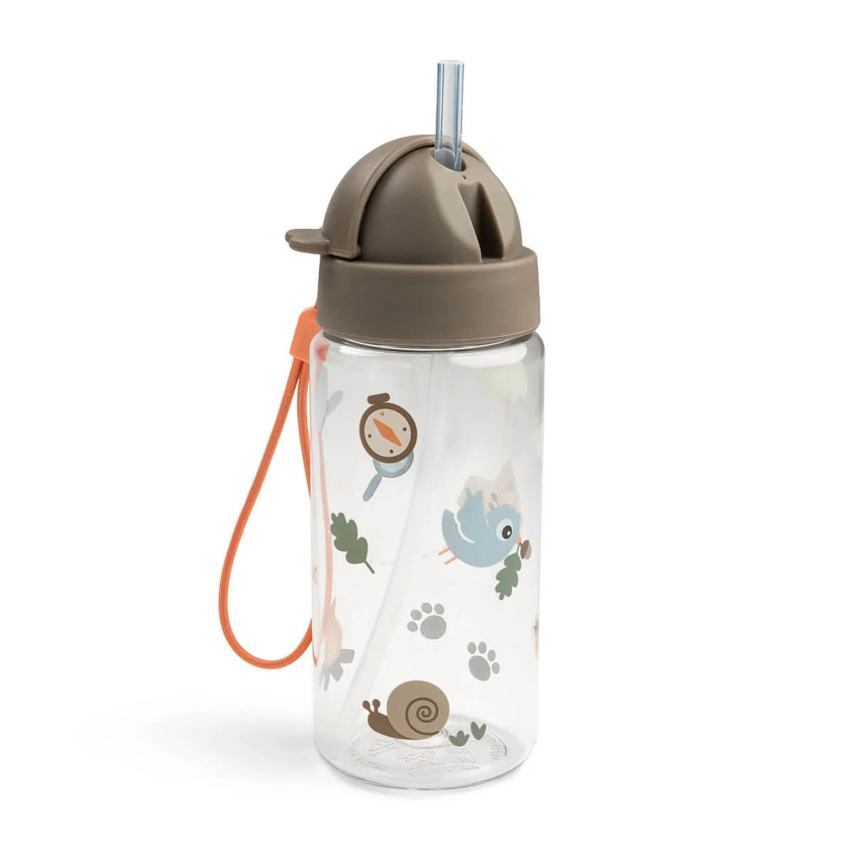 Garrafa com palhinha Done by Deer Tiny Trails Sand 350ml vista de cima | done-by-deer-garrafa-palhinha-tinytrails-sand-lollakids