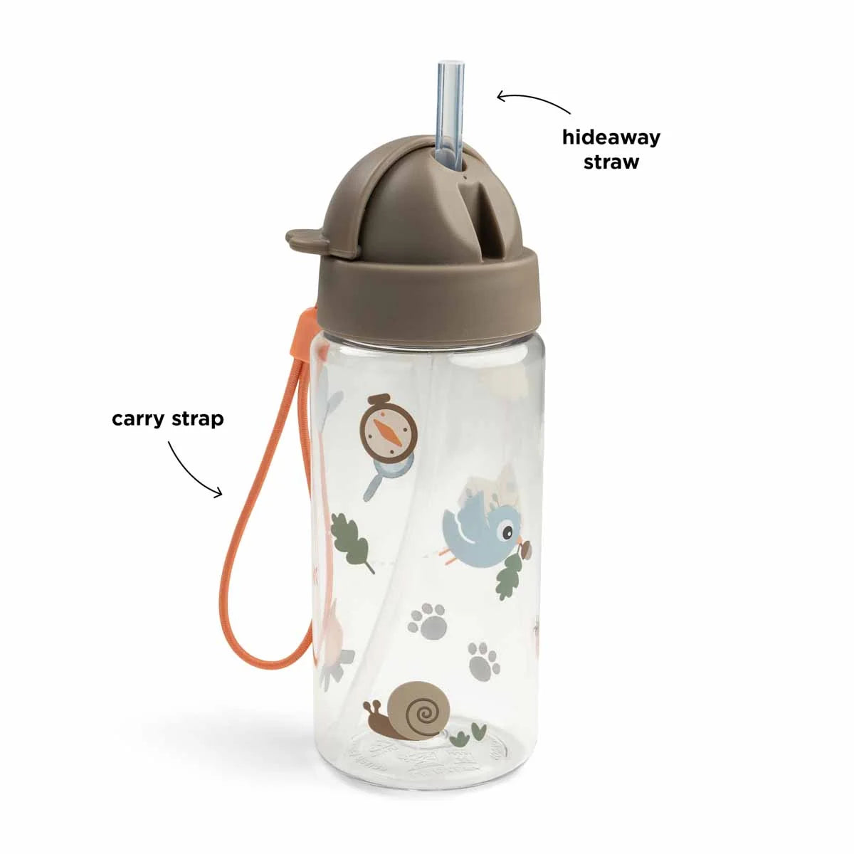 Garrafa com palhinha Done by Deer Tiny Trails Sand 350ml detalhe | done-by-deer-garrafa-palhinha-tinytrails-sand-lollakids