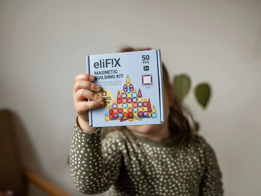 Magnetic Tiles Travel Kit de 50 peças da Elis Design, blocos magnéticos de viagem | elis-design-magnetic-tiles-travel-kit-50-lollakids