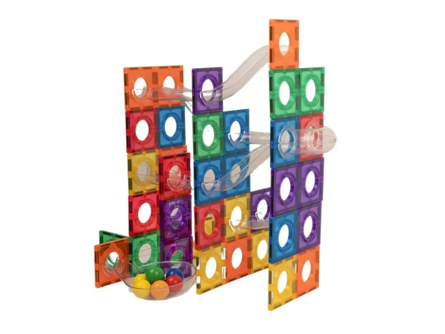 Conjunto de construção magnético pista de bolas de 100 peças da Elis Design | elis-design-construcao-magnetica-pista-bolas-lollakids