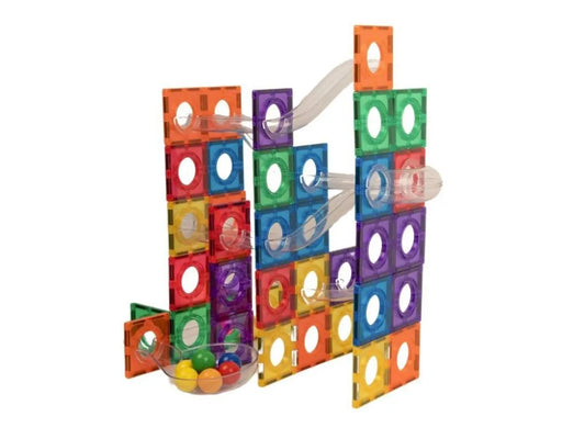 Conjunto de construção magnético pista de bolas de 100 peças da Elis Design | elis-design-construcao-magnetica-pista-bolas-lollakids