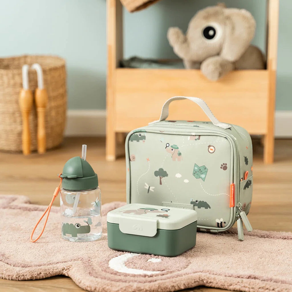 Mini Lunchbox Tiny Trails Sand Done by Deer vista de todos os ângulos | done-by-deer-mini-lunchbox-tiny-trails-detalhe-lollakids
