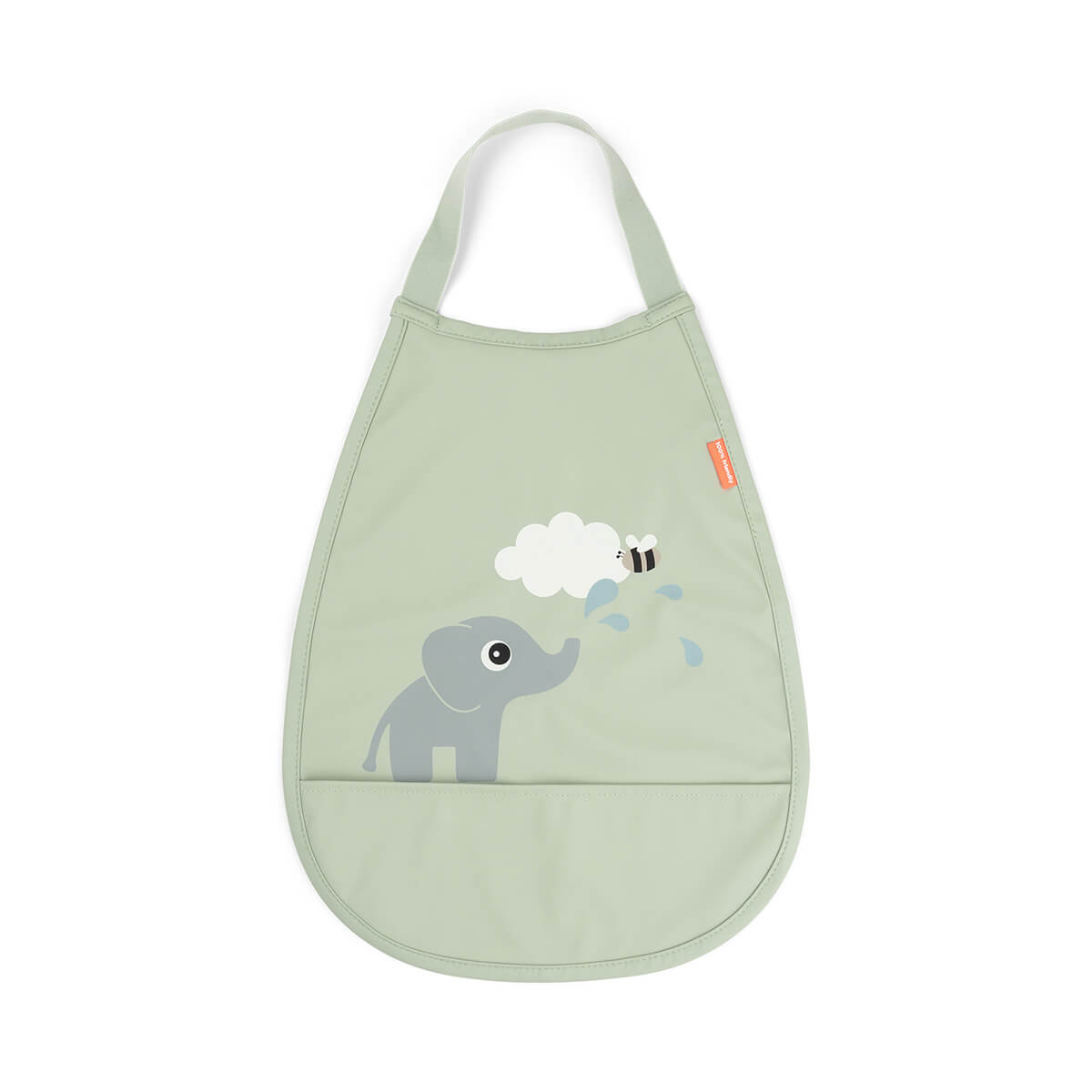 Babete de mangas com bolso Elphee Verde Done by Deer | done-by-deer-babete-mangas-elphee-verde-lollakids
