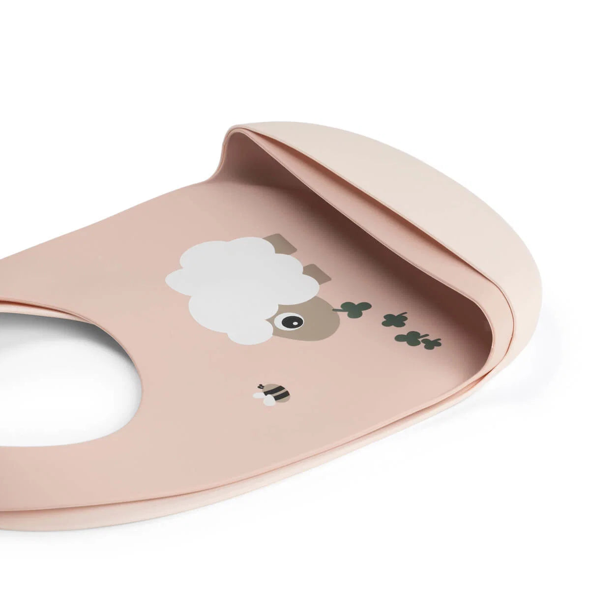 Babete de silicone dobrável para bebé Done by Deer Tiny Farm Powder | done-by-deer-babete-tiny-farm-powder-dobravel-lollakids