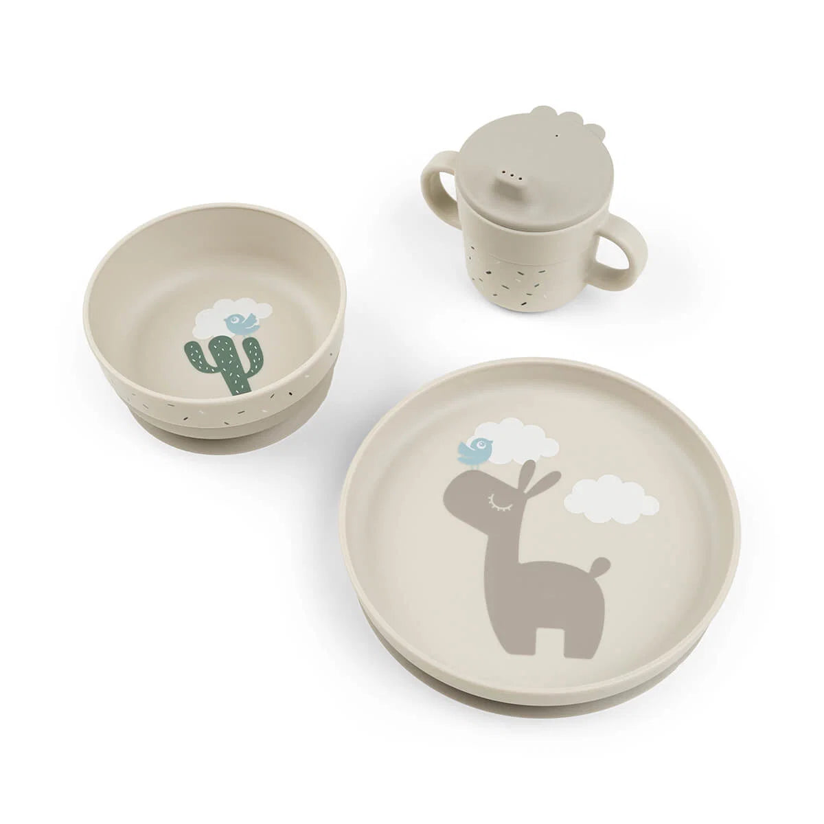 Conjunto de refeição Foodie Dinner Set Lalee Sand da Done by Deer | done-by-deer-conjunto-refeicao-lalee-lollakids
