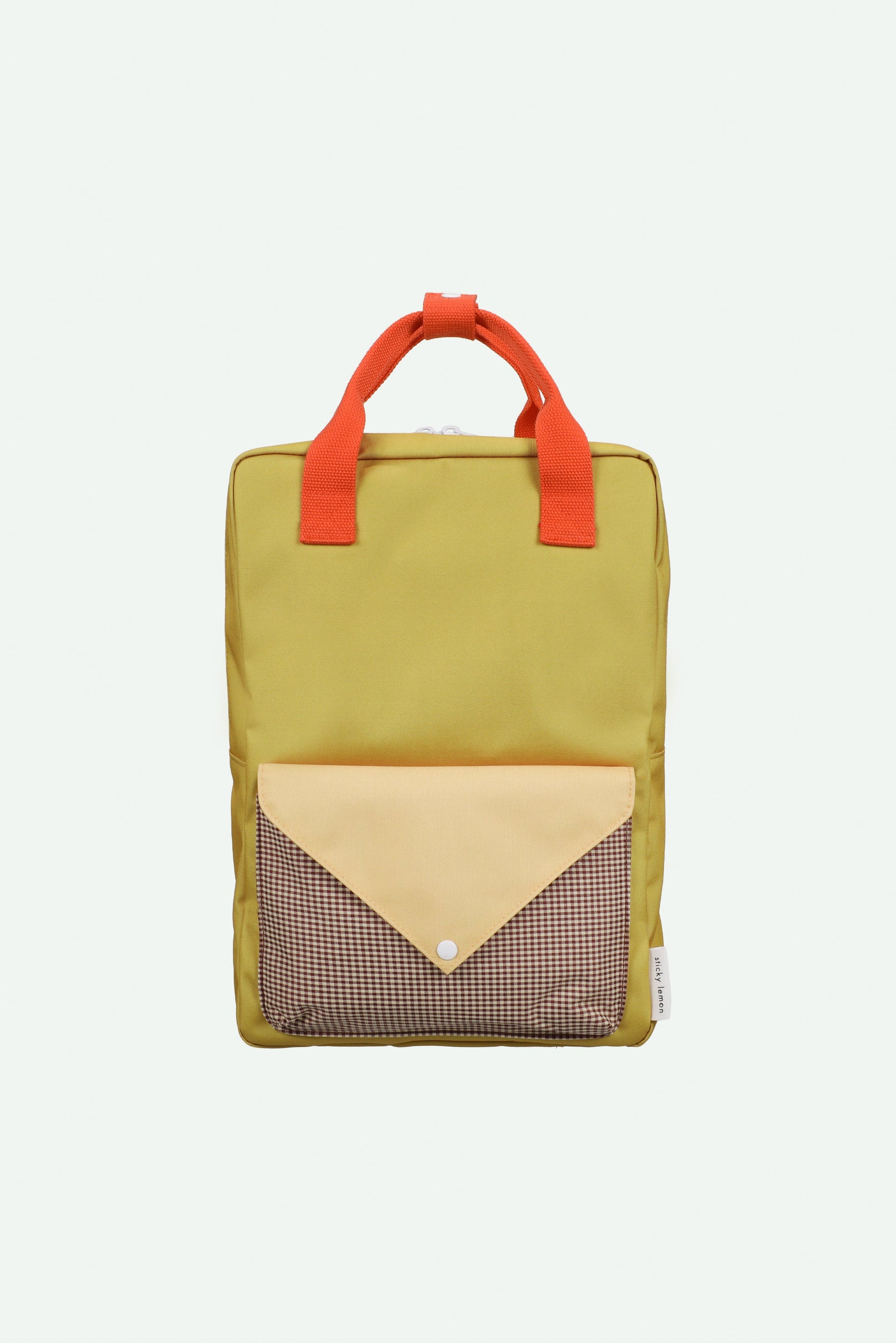 Mochila grande Sticky Lemon envelope verde – vista frontal | sticky-lemon-mochila-envelope-lollakids