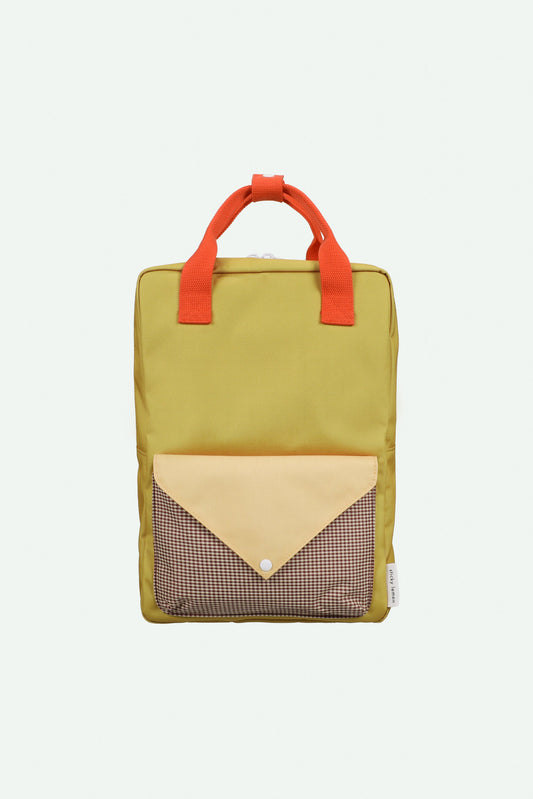Mochila grande Sticky Lemon envelope verde – vista frontal | sticky-lemon-mochila-envelope-lollakids