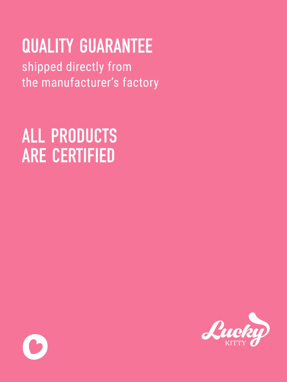 Cartão da Orange Toys sobre a qualidade e certificação dos conjuntos de roupa Lucky Kitty | orange-toys-roupa-peluche-lucky-kitty-coracoes-sweet-denim-lollakids