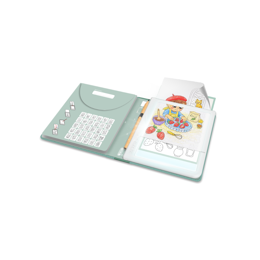 KIDYDRAW-PAD Comida Kidywolf – tablet de desenho iluminado