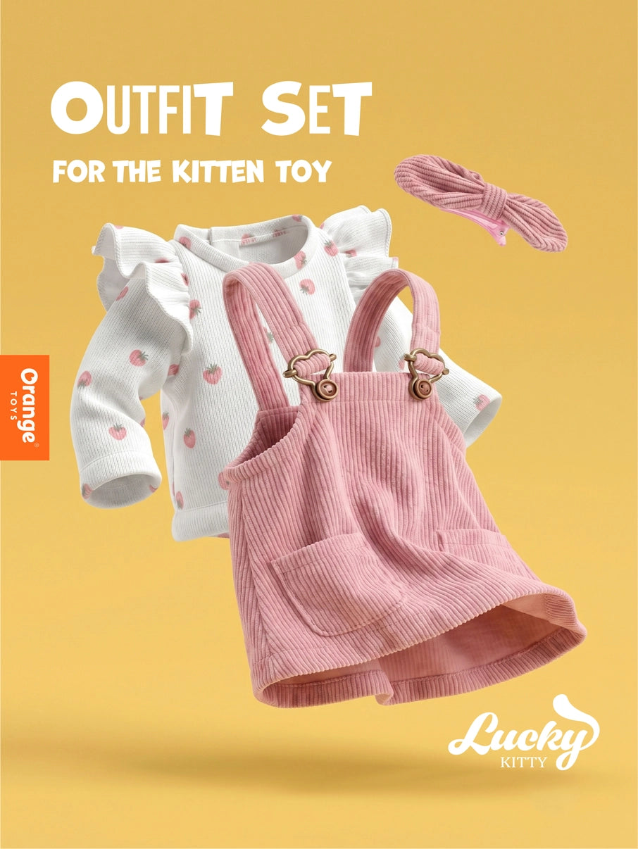 Conjunto de roupa Vintage Rose da Orange Toys para peluches Lucky Kitty | orange-toys-roupa-peluche-lucky-kitty-vintage-rose-lollakids