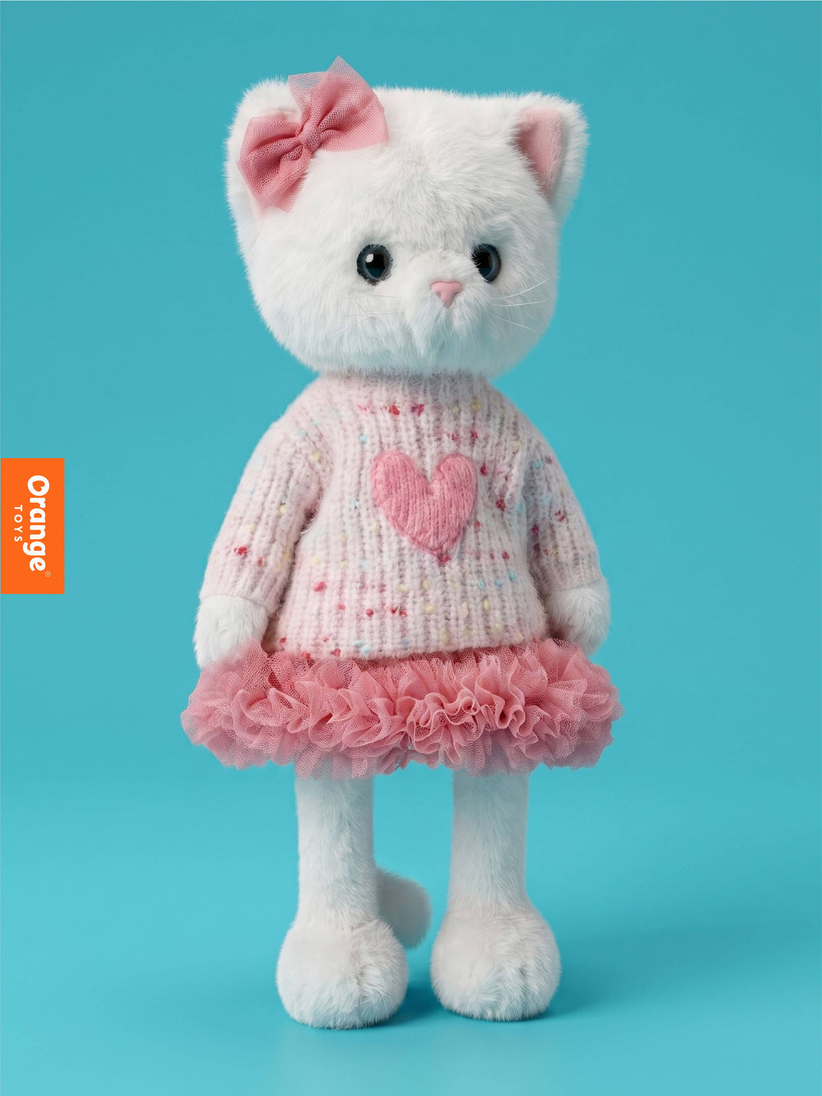 Peluche Lucky Kitty Sophie Encanto Fofo da Orange Toys, gata de 38 cm com roupa removível | orange-toys-peluche-lucky-kitty-lollakids