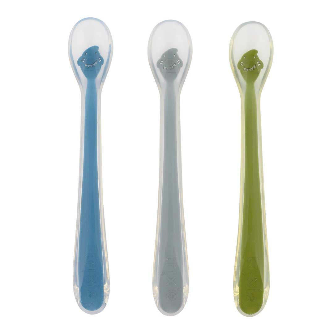 Conjunto de 3 colheres de silicone Mr. Shark Trixie - Lolla Kids
