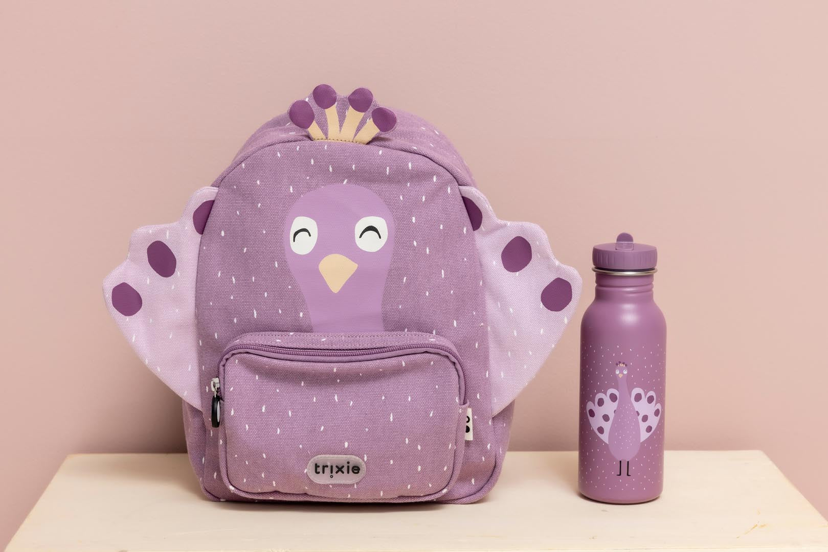 Conjunto escolar Mochila Pavão Mrs. Peacock Trixie