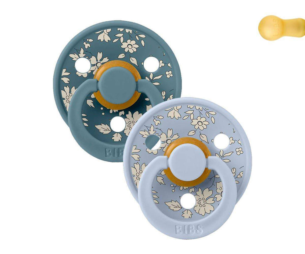 2 Chupetas Liberty Dusty Blue Mix