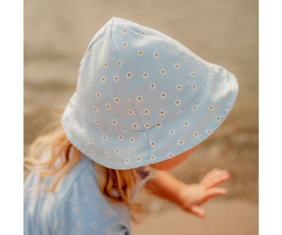 Chapéu de Sol Reversível Daisies azul/branco
