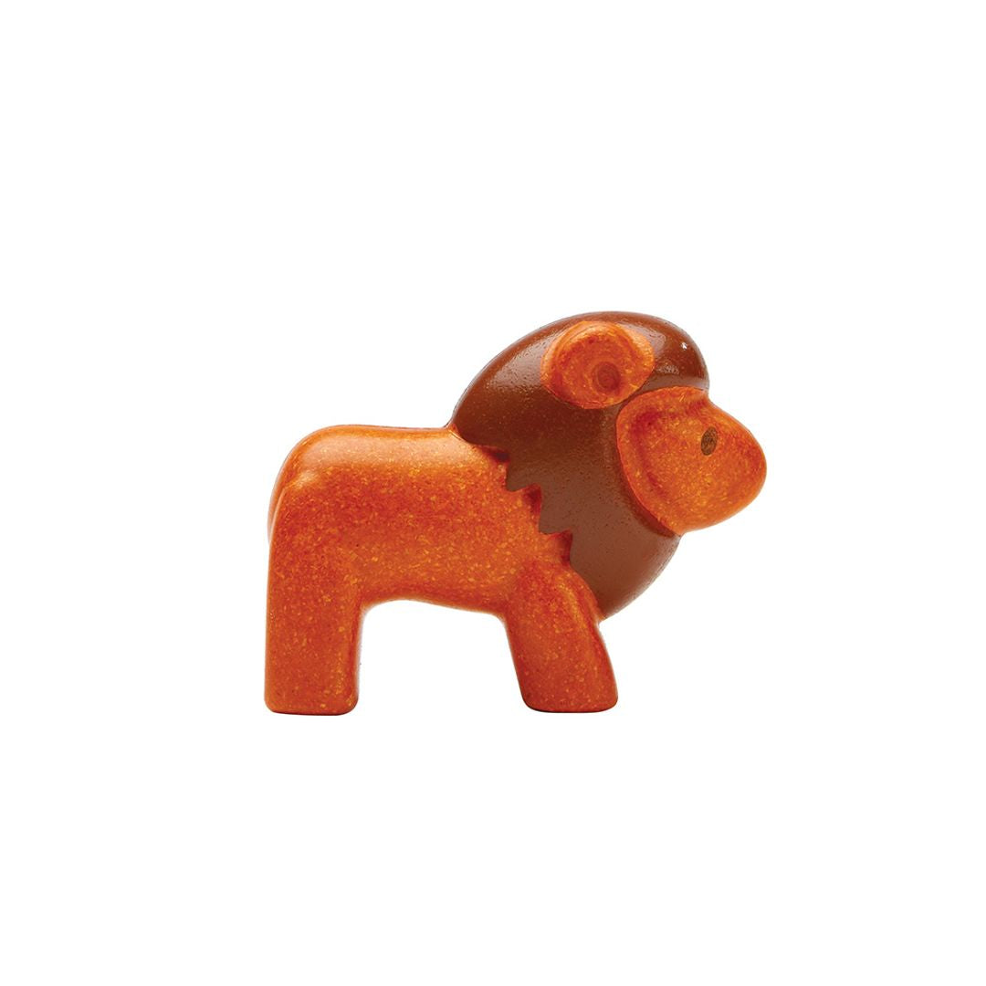 Leão de madeira PlanToys | animais-madeira-plantoys-brinquedo-educativo-lollakids