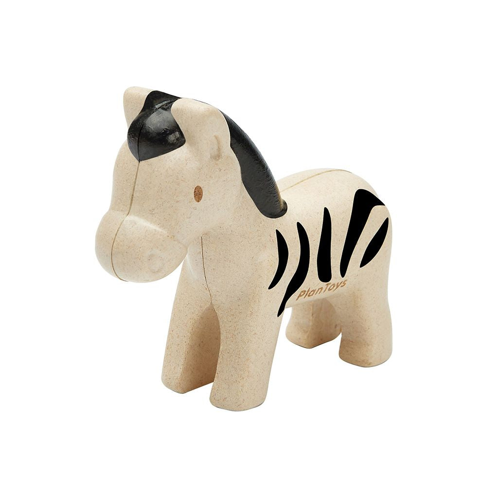 Zebra de madeira PlanToys - brinquedo educativo sustentável 12 meses - Lolla Kids | plantoys-brinquedos-madeira-zebra-lollakids