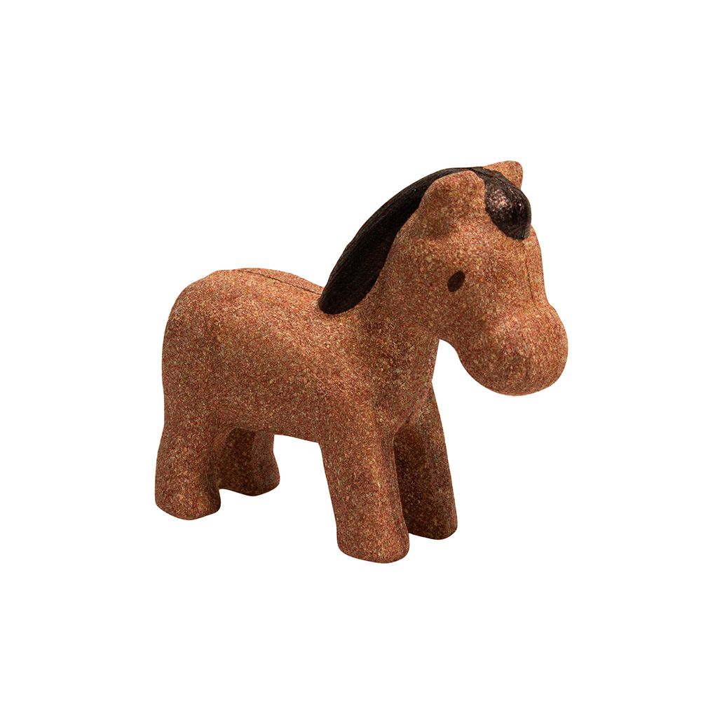 Cavalo de madeira PlanToys | animais-madeira-plantoys-brinquedo-educativo-lollakids