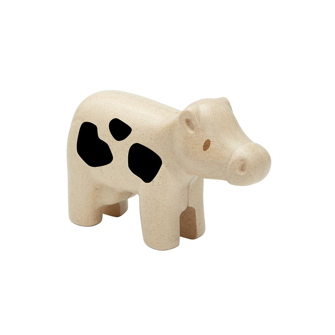 Vaca PlanToys com embalagem sustentável | plantoys-brinquedos-madeira-vaca-lollakids
