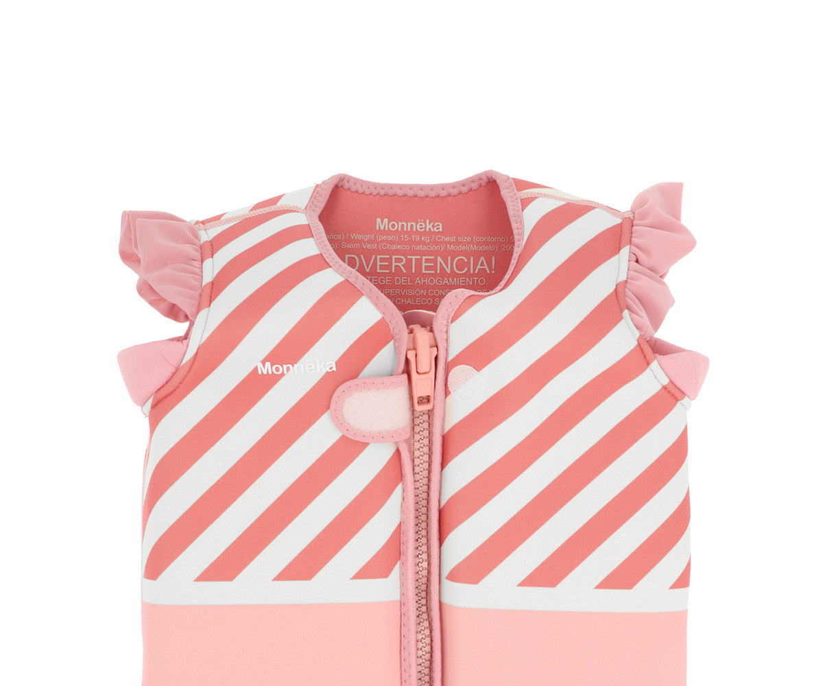 Colete Flutuador Aprendizagem Stripes Bloom & Blush Monnëka