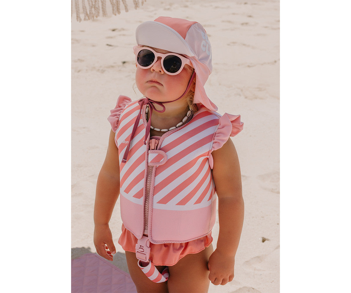 Colete Flutuador Aprendizagem Stripes Bloom & Blush Monnëka