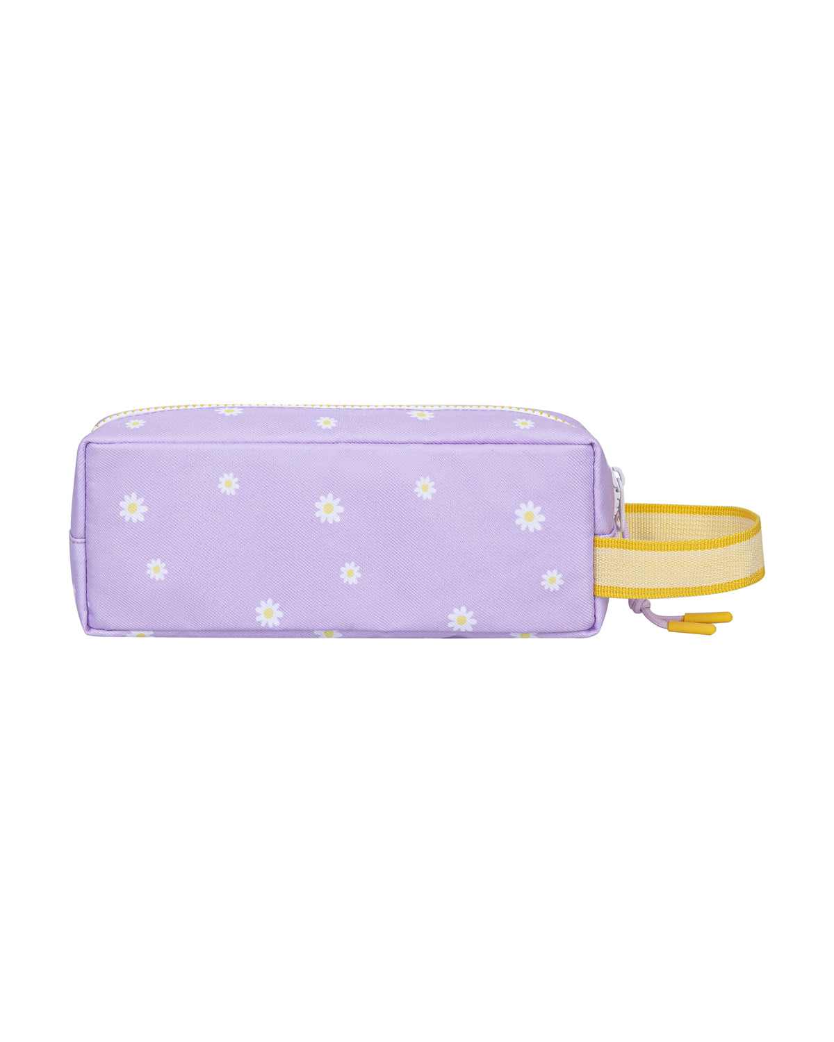 Estojo May Daisy Lilac aberto com compartimento | may-estojo-escolar-daisy-lilac-lollakids
